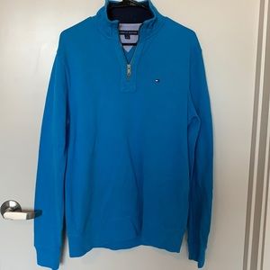 Tommy Hilfiger Blue Half-Zip Pullover - Size M